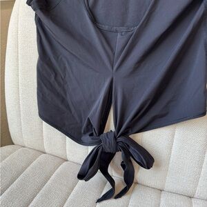 Stori Black Tie-Front Top